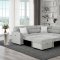 U9401 Sectional Sofa Bed in Nickel by Global w/Optional Ottoman