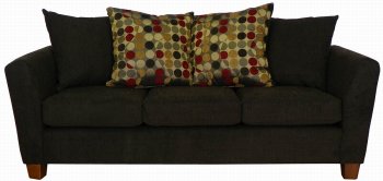 Truffle Fabric Contemporary Sofa & Loveseat Set w/Options [PMS-4800-Truffle]