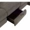 Avia Motion Sectional CM6597 in Gray Linen-Like Fabric