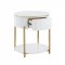 Daveigh Coffee Table 3Pc Set LV02464 in White & Gold by Acme