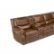 Chauncey Power Motion Sectional Sofa 6Pc Brown Leather