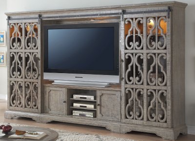 Artesia Entertainment Center 91760 in Salvaged Natural by Acme