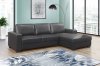 U821 Sectional Sofa in Dark Gray Faux Leather by Global