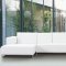 Dana Sectional Sofa in White Leather by Whiteline