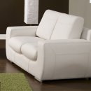 SM6032 Tekir Loveseat in White Bonded Leather