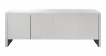 Gio Buffet in High Gloss White w/Glass Shelves by Whiteline [WLBU-Gio White]