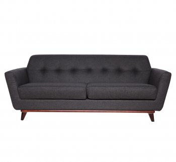 Luray Sofa LL90DGRW in Dark Grey Wool by LeisureMod w/Options [LMS-LL90DGRW-Luray Dk Grey]