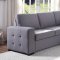 Nardo Sleeper Sectional Sofa 55545 in Gray Fabric by Acme