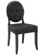 Button Dining Chair Set of 4 Black or White Vinyl by Modway