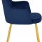 Salvatore Dining Chair 757 Set of 2 Navy Velvet Fabric Meridian