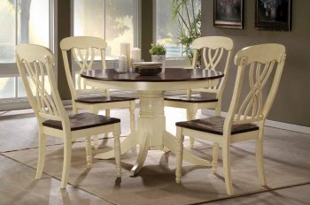 Dylan Dining Room Set 5Pc 70430 in Buttermilk & Oak by Acme [AMDS-70330 Dylan]