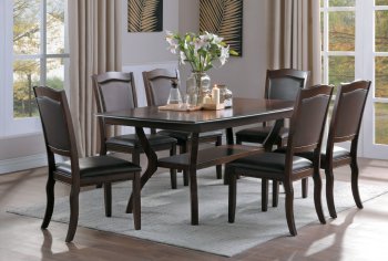 Whitby 7Pc Dining Set 5617-72 in Dark Brown by Homelegance [HEDS-5617-72-Whitby]