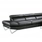 800 Sectional Sofa in Black Leather by VIG