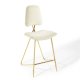 Ponder Bar Stool Set of 2 in Ivory Velvet by Modway