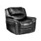 Dawson Power Reclining Sofa Set in Black Leather Match