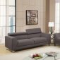 U8210 Sofa in Charcoal Fabric by Global w/Options