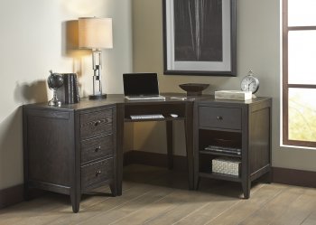 Autumn Oaks II Corner Office Desk 530-HO in Black by Liberty [LFOD-530-HO-OD-Autumn Oaks II]