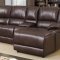 U96180 Motion Sectional Sofa in Brown Bonded Leather by Global