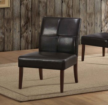 Oriana Accent Chair 1215BRS Set of 2 in Vinyl by Homelegance [HECC-1215BRS Oriana]