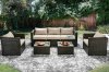 Olina Outdoor Patio CM-OS1820IV 5Pc Set w/ 2 Tables in Beige