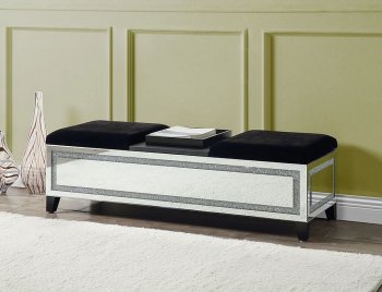 Noralie Bench w/Storage AC00533 in Mirror by Acme [AMBN-AC00533 Noralie]