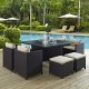 Inverse 9Pc Outdoor Patio Dining Set Choice of Color by Modway