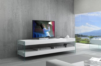 Cloud TV Base in White High Gloss by J&M [JMTV-Cloud White]