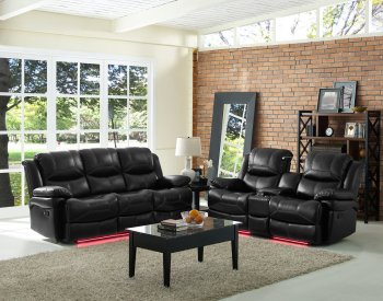 Flynn Power Motion Sofa in Black by NCFurniture w/Options [NFS-2177-30P Flynn Black]