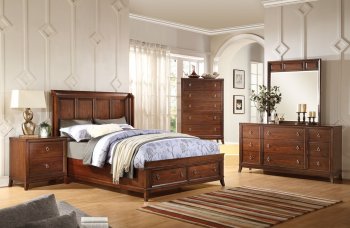 Midway Bedroom in Cherry by Acme w/Optional Casegoods [AMBS-20980 20970 Midway]