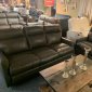 Daphne Motion Sofa & Loveseat Set in Brown Leather by Klaussner