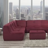 Align 5Pc Sectional Sofa Set in Red Fabric by Modway