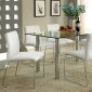 CM8319T-WH Oahu 7Pc Dinette Set w/White Leatherette Chairs