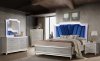 Alia Bedroom 5Pc Set w/Blue Velvet Headboard