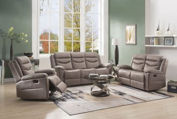 Fiacre Reclining Sofa 53665 in Brown Velvet by Acme w/Options [AMS-53665-Fiacre]