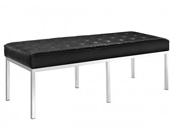 Loft Bench in Black, White or Tan Leather by Modway w/Options [MWBN-Loft]