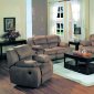 Saddle Microfiber Stylish Living Room w/Recliner Seats