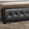 G2583 Upholstered Bed in Black Leatherette by Glory