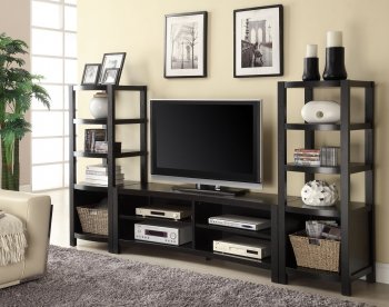 700697 3Pc Wall Unit in Cappuccino by Coaster [CRTV-700697]