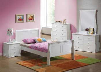 30090 Nebo Kids Bedroom in White w/Options [AMKB-30090 Nebo]