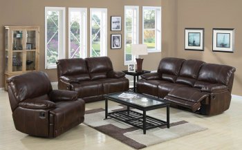 Wine Bonded Leather Modern Sofa & Loveseat Set w/Options [CHFS-FR-155-Kennison]