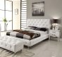 Maria White Bedroom w/Tufted Leatherette Bed & Options