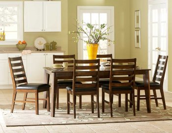 Wilder 2478-66 Dining Table by Homelegance in Brown w/Options [HEDS-2478-66 Wilder]