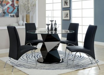 CM8335BK-T-48 Halava II Dining Table in Black w/Optional Chairs [FADS-CM8335BK-T-48 Halava II]