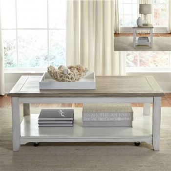 Summerville 3Pc Coffee & End Table Set 171-OT in White - Liberty [LFCT-171-OT-Summerville]