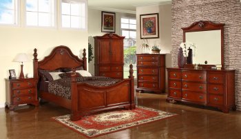 B610 Bedroom in Brown Cherryw/Optional Casegoods [EGBS-B610]