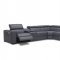 Picasso Power Motion Sectional Sofa in Blue Grey Leather by J&M