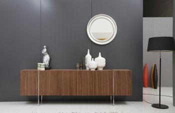 Struttura Large Buffet in Walnut Veneer by Whiteline Imports [WLBU-Struttura-Walnut-Large]