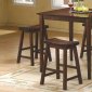 Warm Cherry Finish Modern 5Pc Counter Height Square Dinette Set