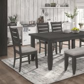 Dalila Dining Set 5Pc 102721GRY in Dark Gray by Coaster