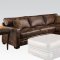 51270 Zelia Sectional Sofa in Bonded Leather Match by Acme